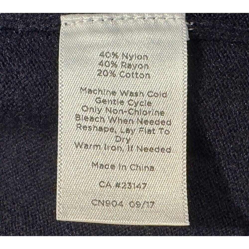 Talbots Size Xs Open Front Open Cardigan Navy Pin… - image 7